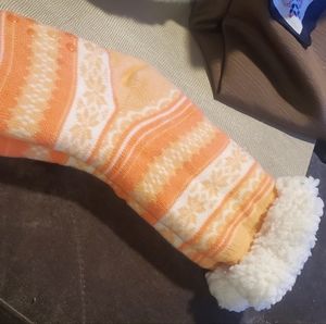 Its almost summer but its STILL COLD at WORK sale. socks. Orange and white  nwot